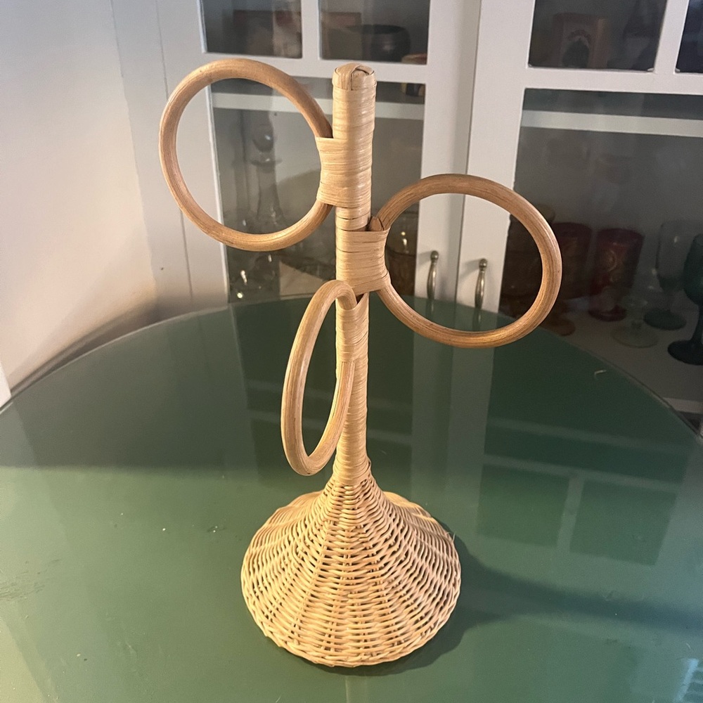 Vintage Rattan Hand Towel Holder